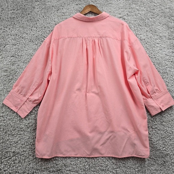 Pomander Place Shirt Womens XXXL Pink Adair Boyfriend 3/4 Sleeve Tuckernuck - Picture 7 of 12